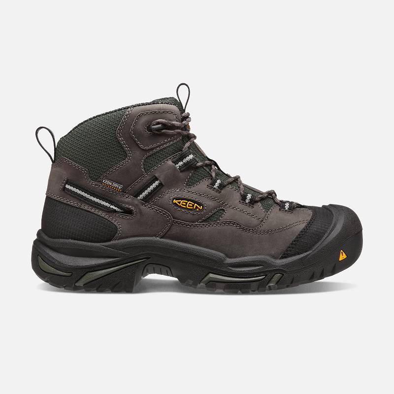 Keen Braddock Waterproof Mid Steel Toe Arbeitsschuhe Herren DE-12970 Gargoyle/Forest Night - Keen He